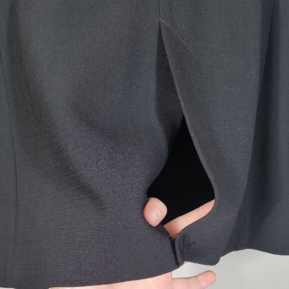 H&M Women Wool Blend Pea Coat Size L Black Button Up Classic Old Money Lined - Picture 8 of 14